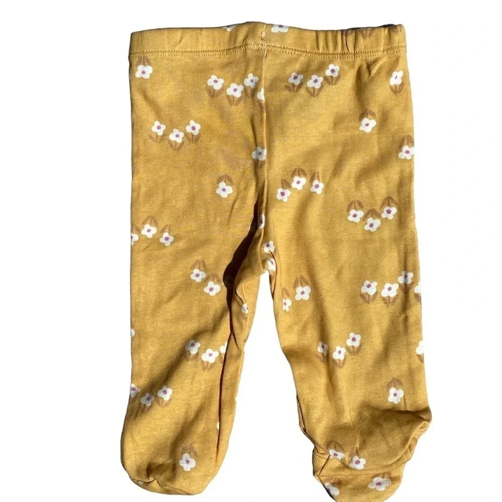 Gerber Floral Footed Pants and Cap Set 0-3 months